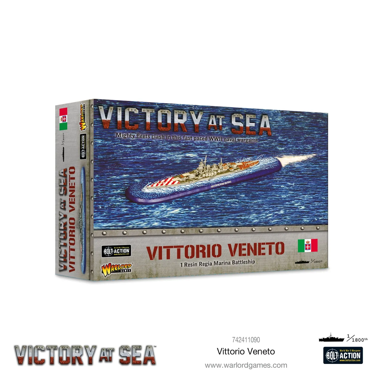 Bolt Action Victory at Sea Vittorio Veneto navire miniature métal et résine