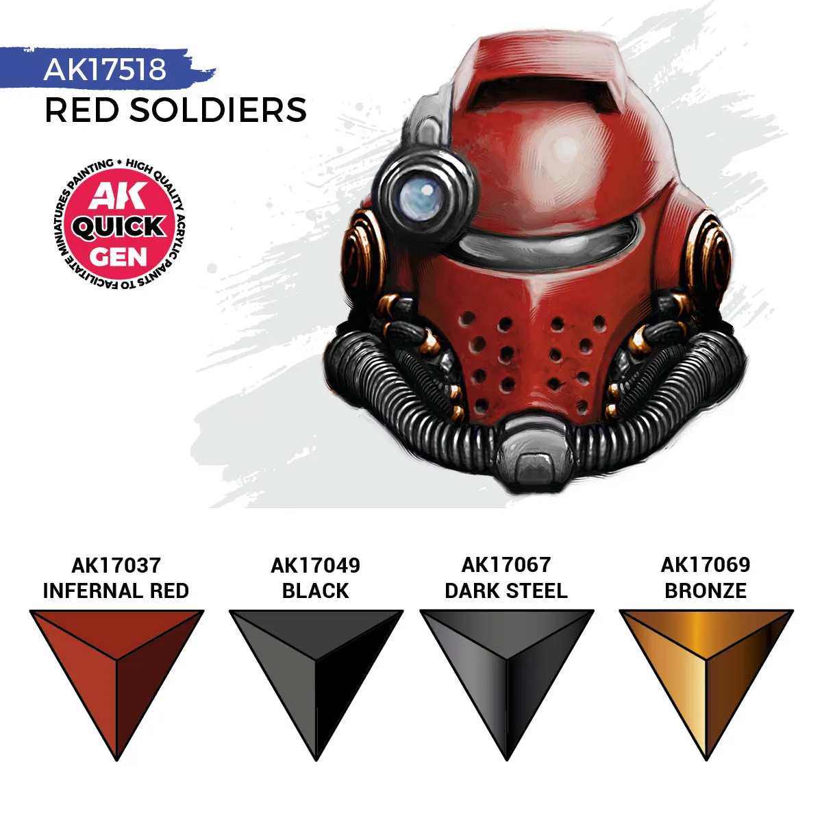 AK Interactive Quick Gen Red Soldiers set 4 peintures rouge