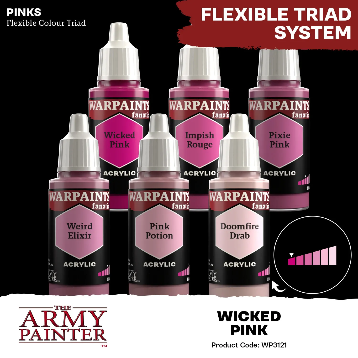 Warpaints Fanatic Wicked Pink peinture acrylique 18 ml