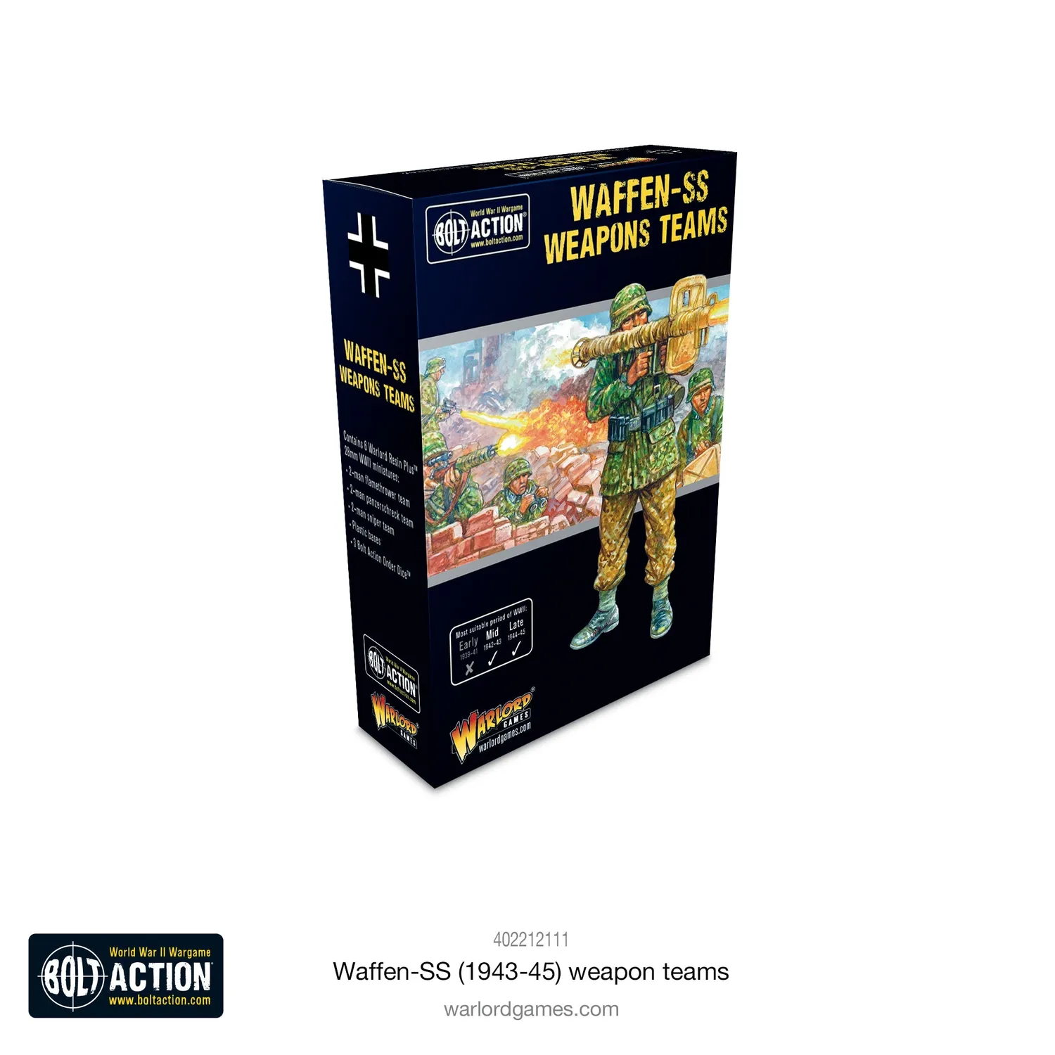 Bolt Action Waffen-SS 1943-45 équipes armes boîte résine
