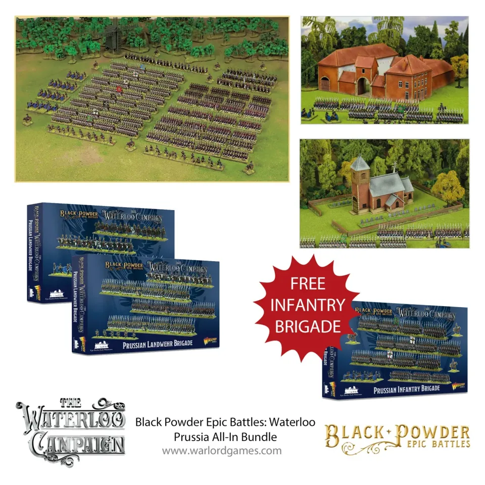 Bolt Action Black Powder Waterloo Prussiens bundle figurines 1000+