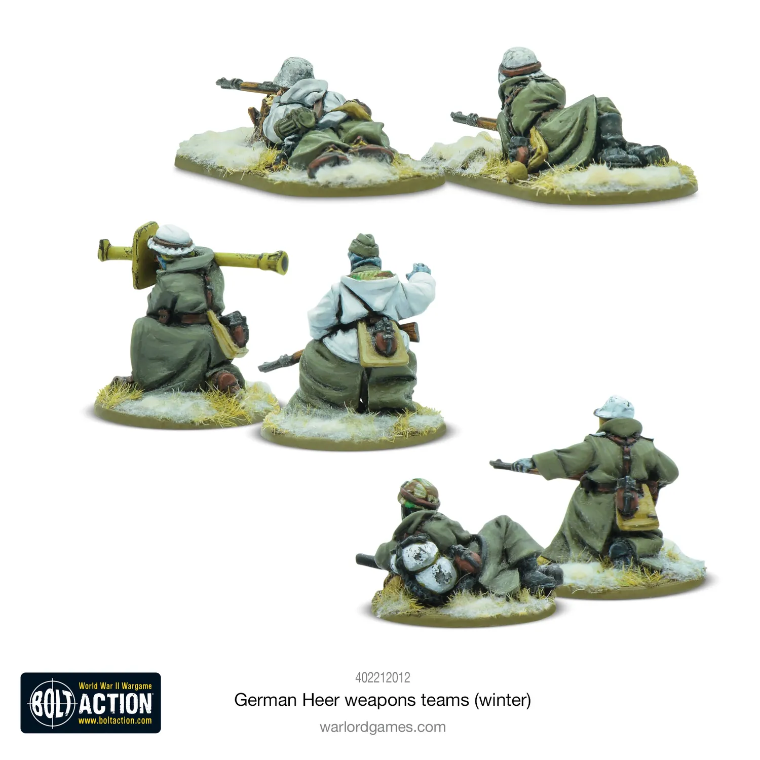 Bolt Action German Heer (Winter) weapons teams figurines Default Title