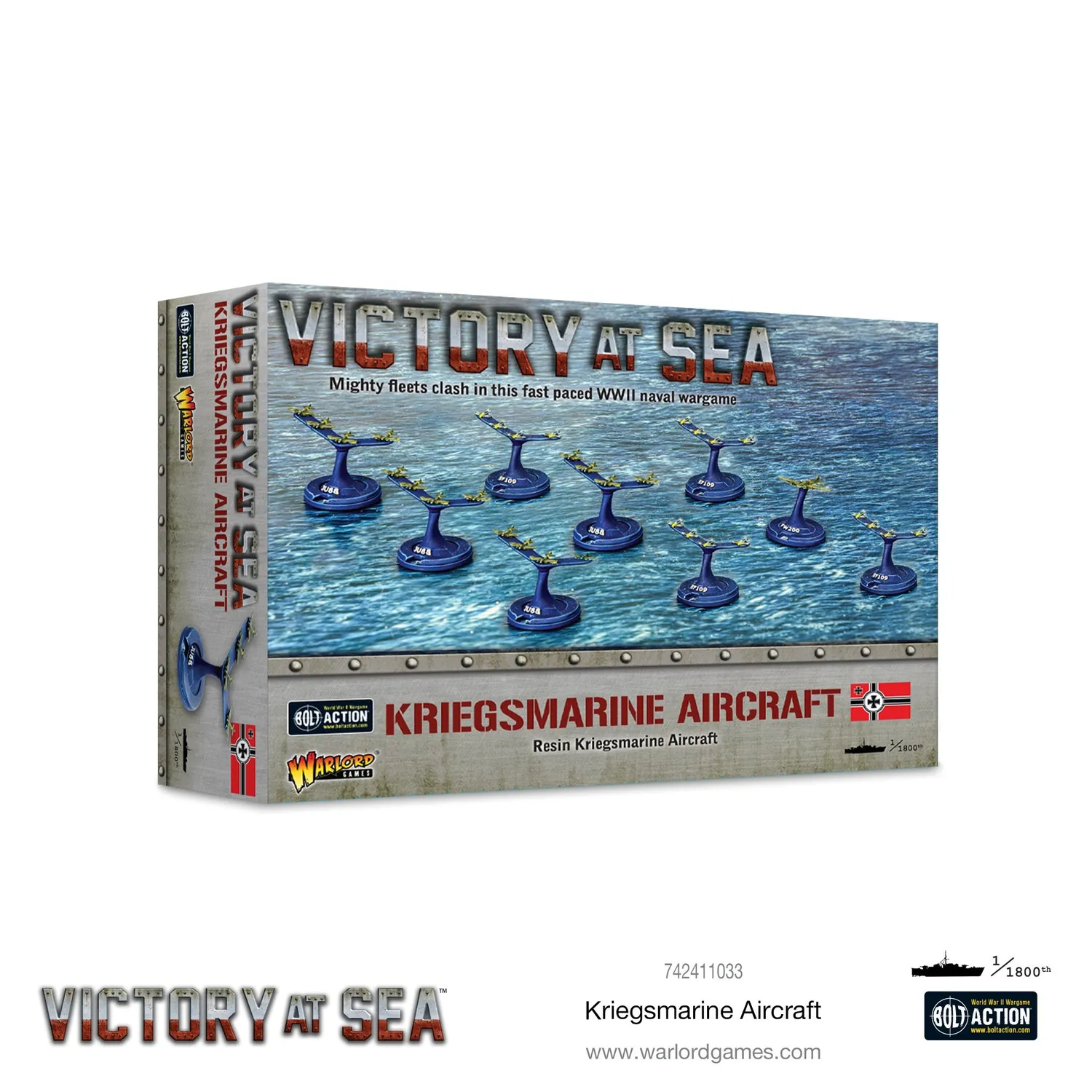 Warlord Games Victory at Sea Kriegsmarine Aircraft figurines avions x9 résine