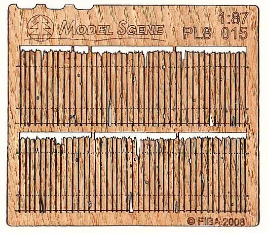 Albion Wooden fence rotten clôture miniature bois vieillie 2 pièces