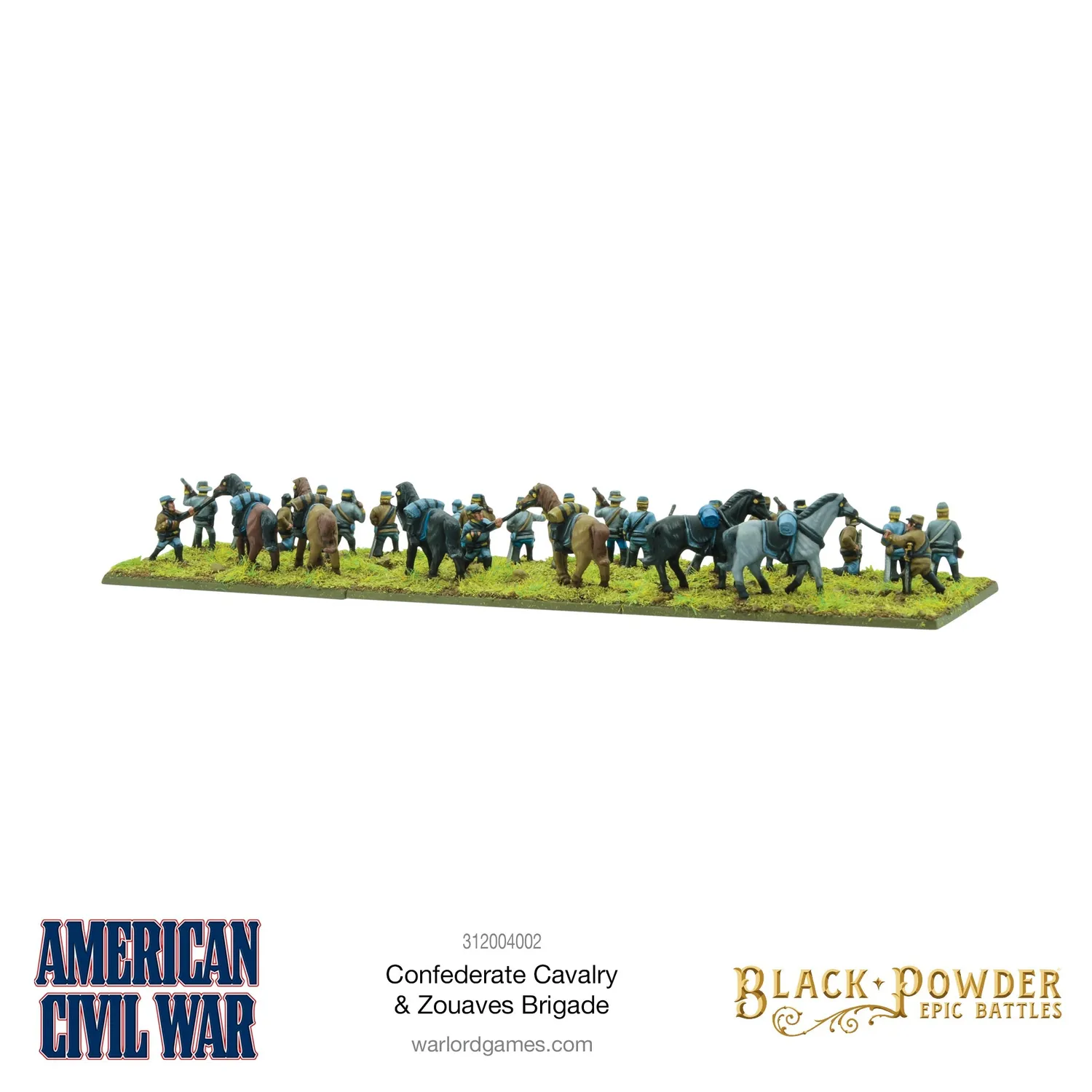 Bolt Action Black Powder Epic Battles American Civil War Confederate Cavalry & Zouaves Brigade figurines plastique