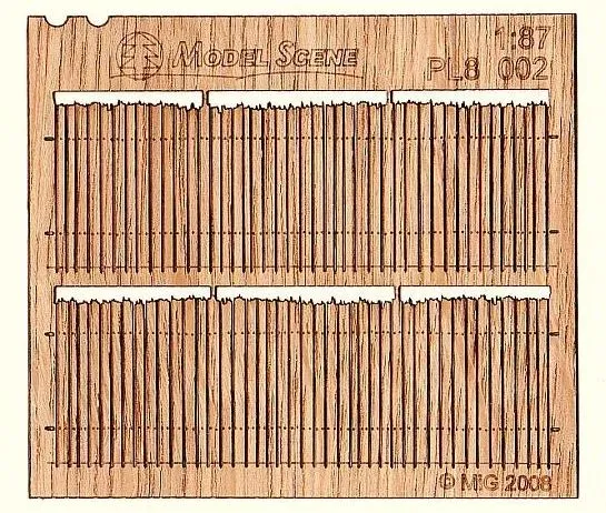 Model Scene PL8-002 clôture cèdre brute 2 pièces