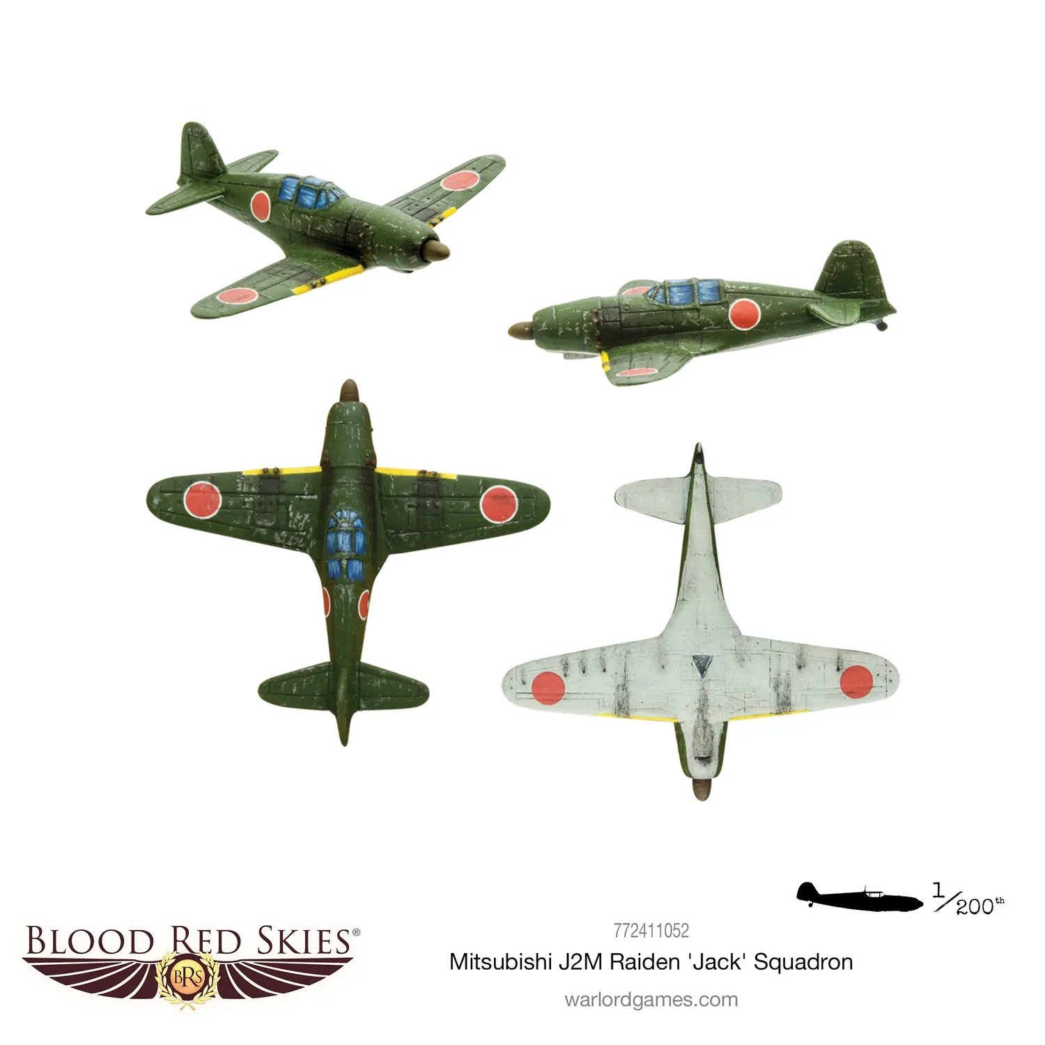 Warlord Blood Red Skies J2M Raiden Jack escadrille 6 avions