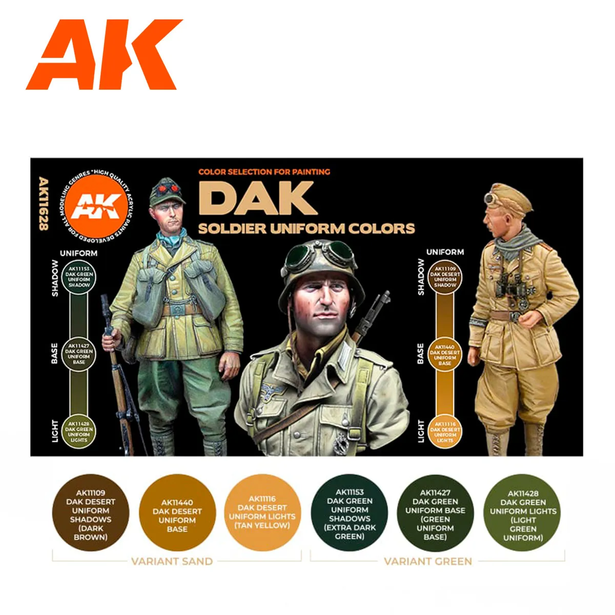 AK Interactive 3Gen Uniformes DAK set peinture 6 teintes