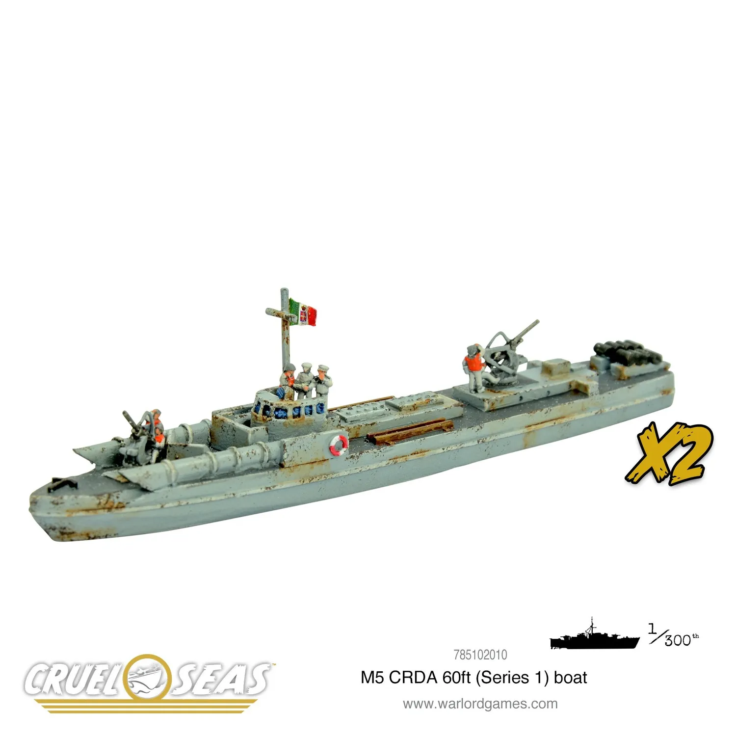 Bolt Action Cruel Seas M5 CRDA 60t bateau 2 navires résine métal