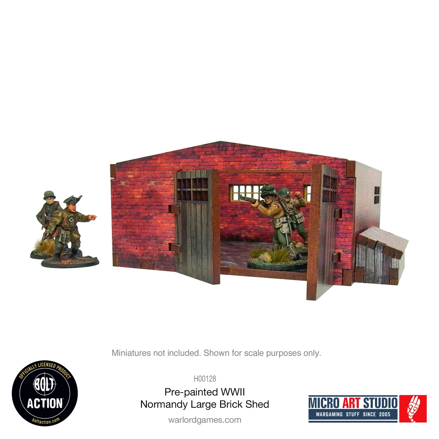 Bolt Action Normandy Large Brick Shed décor prépeint brique