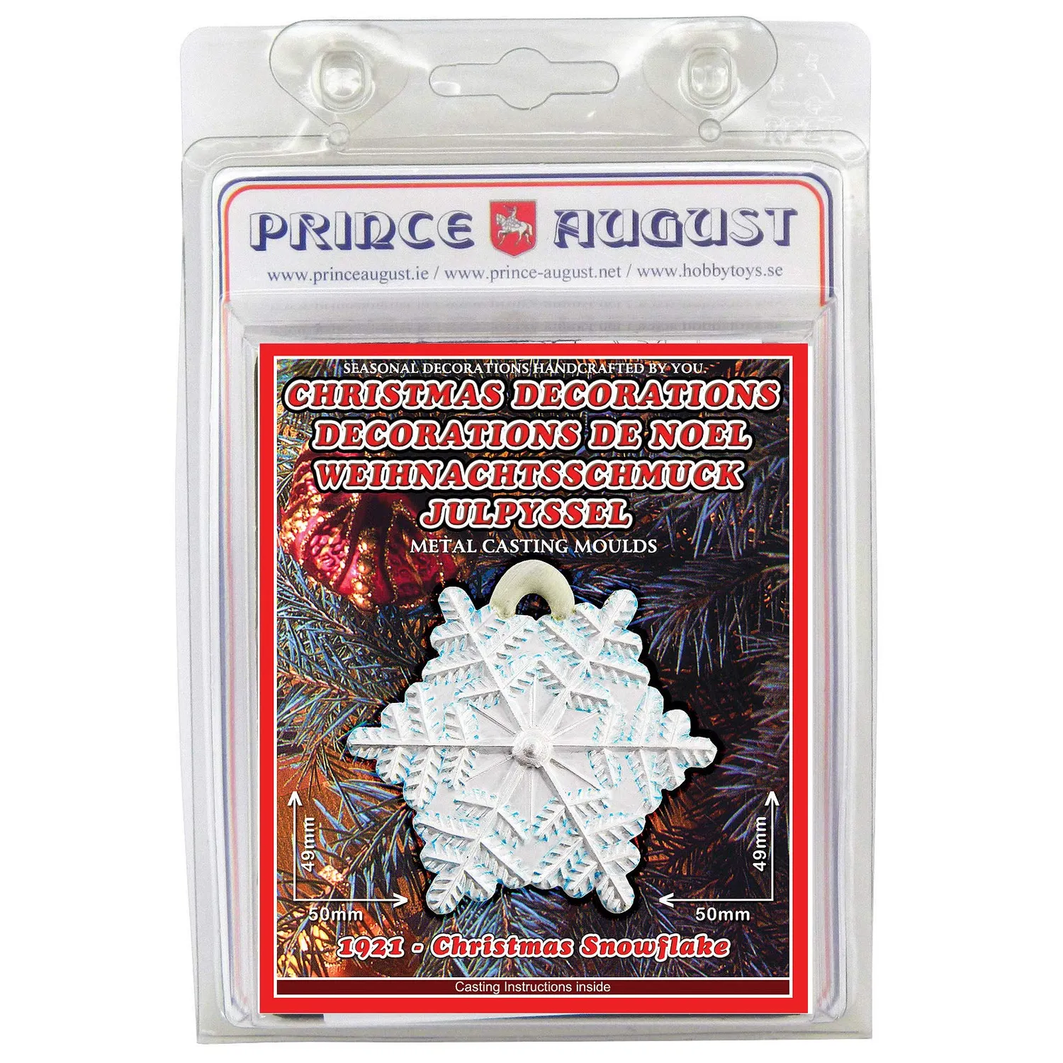Prince August Flocon de neige PA1921 moule décoration Noël plat légère