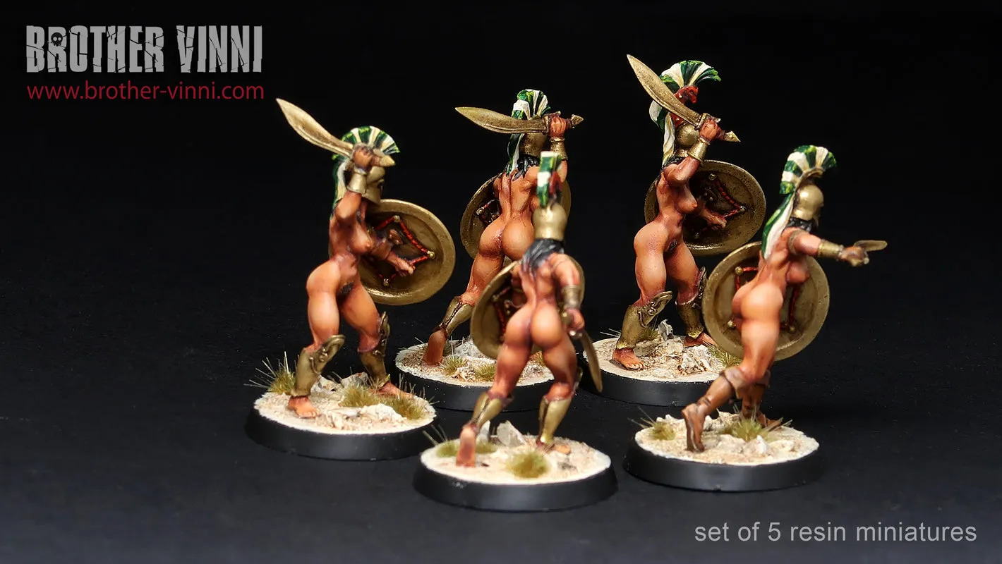 Brother Vinni Female Greek Hoplites figurines 28 mm lot de 5