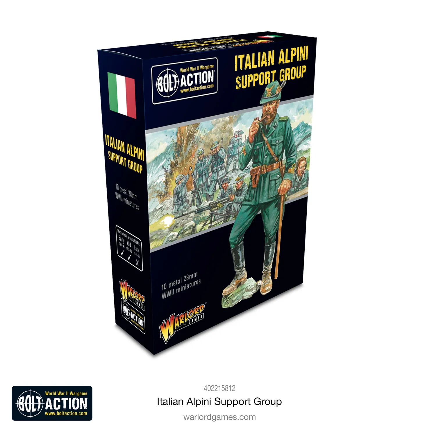 Bolt Action Italian Alpini Support Group boîte figurines métal