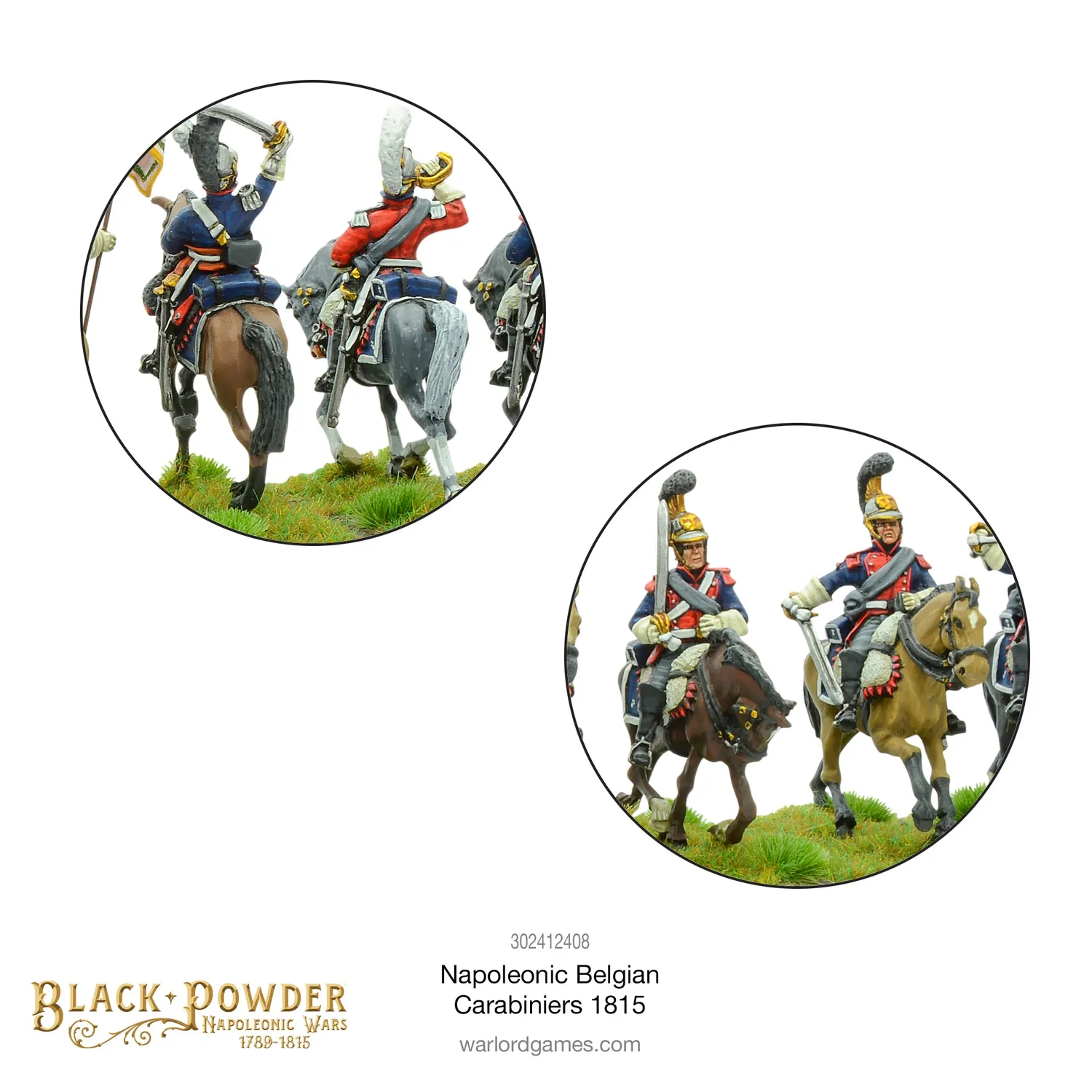 Bolt Action Carabiniers belges 1815 figurines cavalerie x12