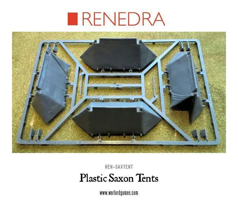 Bolt Action Plastic Saxon Tents décor tentes x4 plastique
