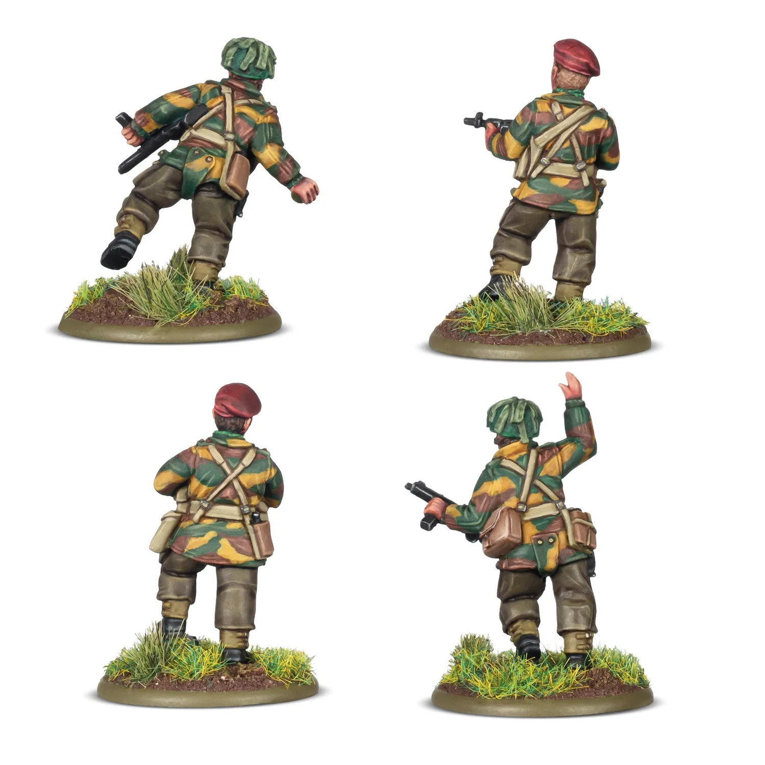 Bolt Action British Airborne Platoon Commanders figurines résine