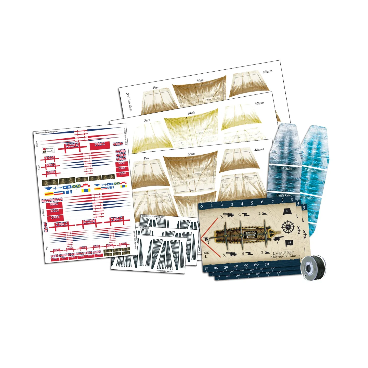 Warlord Games Black Seas Royal Navy 3rd Rates Named Ships Pack 3 bundle navires
