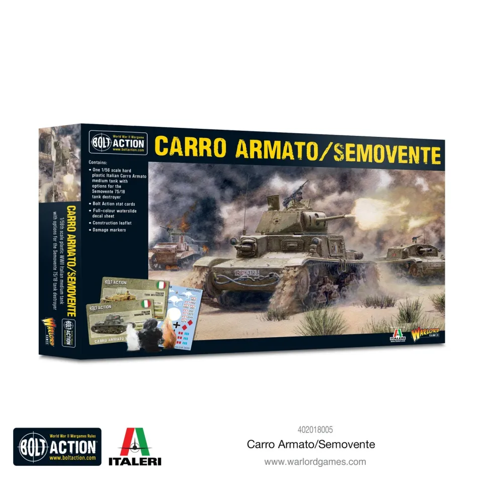 Bolt Action Carro Armato/Semovente char M13/40 ou Semovente 75/18 plastique