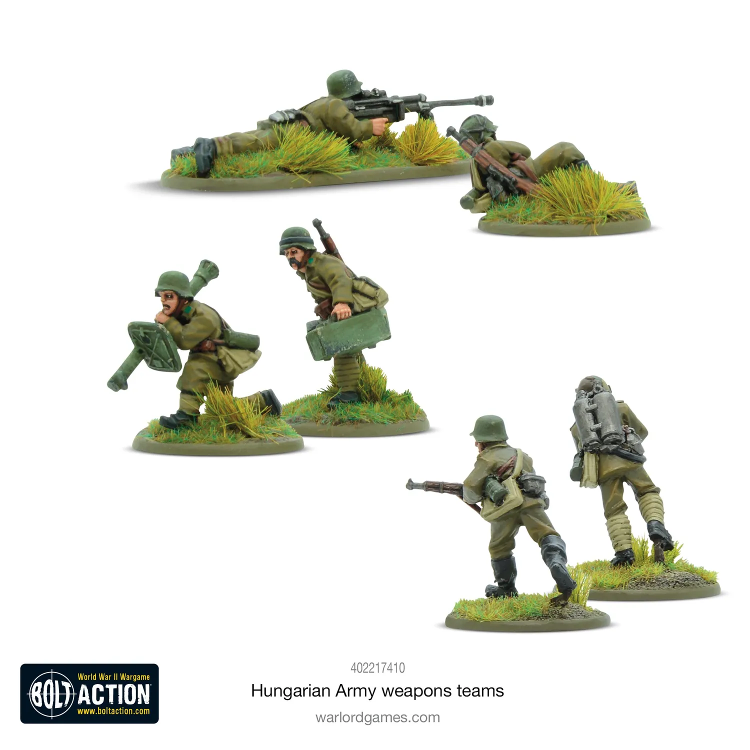 Bolt Action Hungarian Army weapons teams équipes d’armes 6 figurines