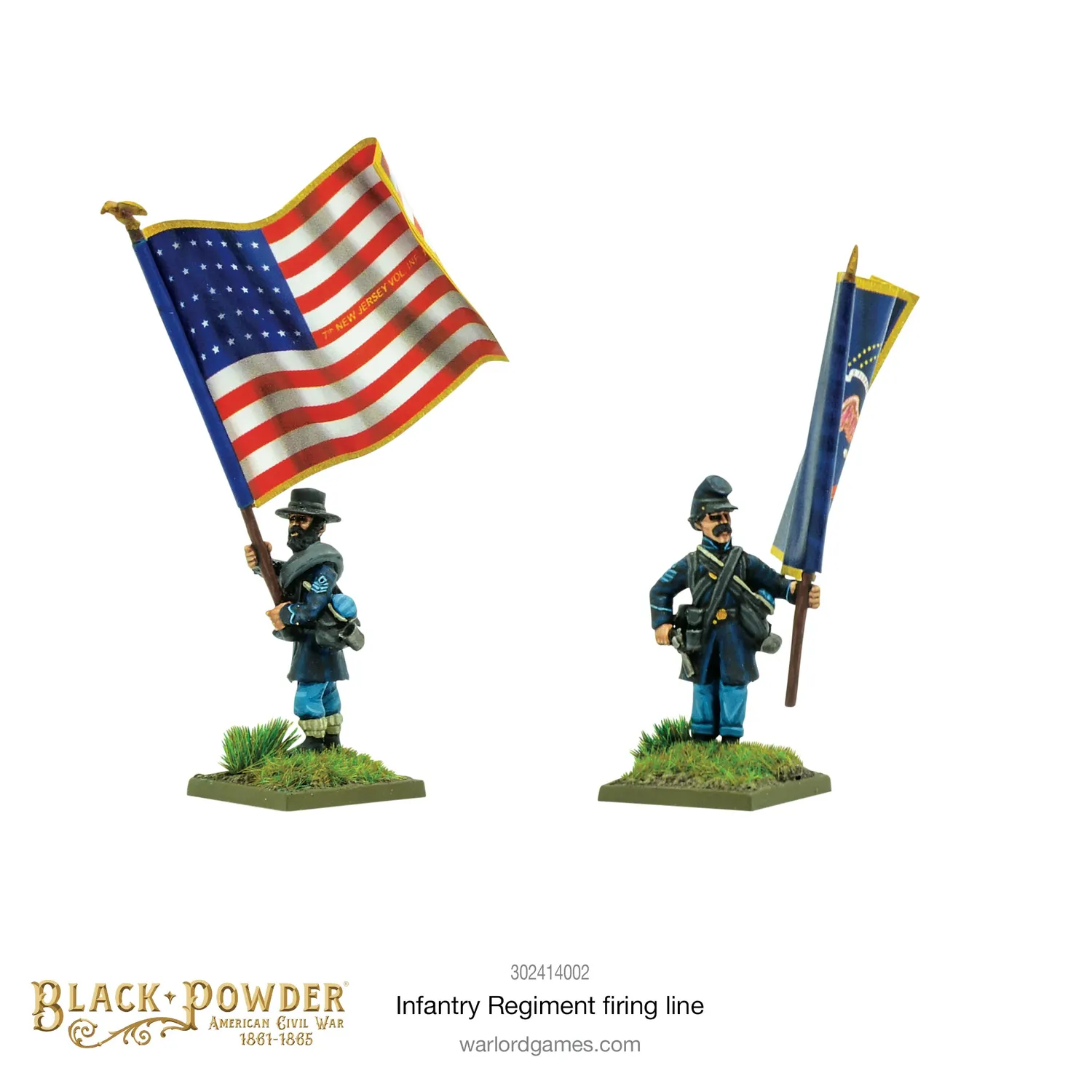 Bolt Action American Civil War Infantry Regiment Firing Line figurines