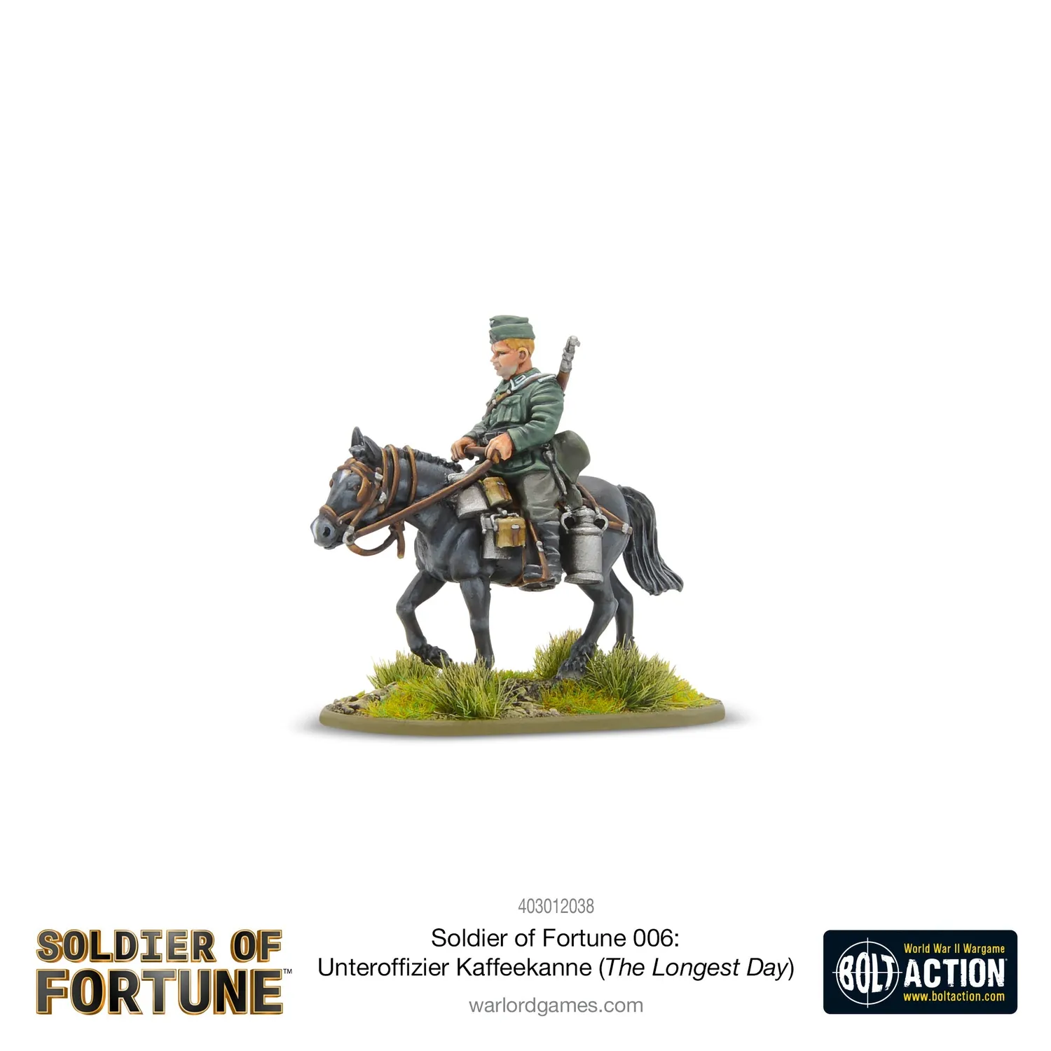 Bolt Action Soldier of Fortune 006 Kaffeekanne figurine métal à cheval