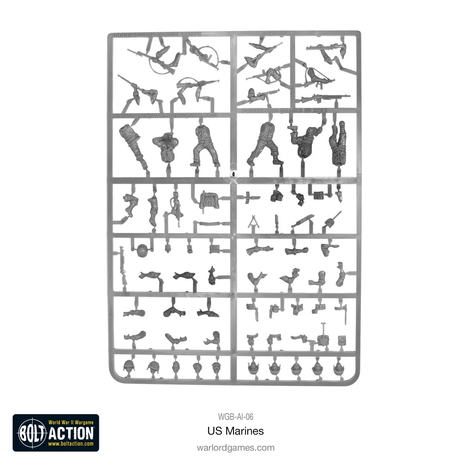 Bolt Action US Marines Platoon boîte de figurines plastique 30 pièces