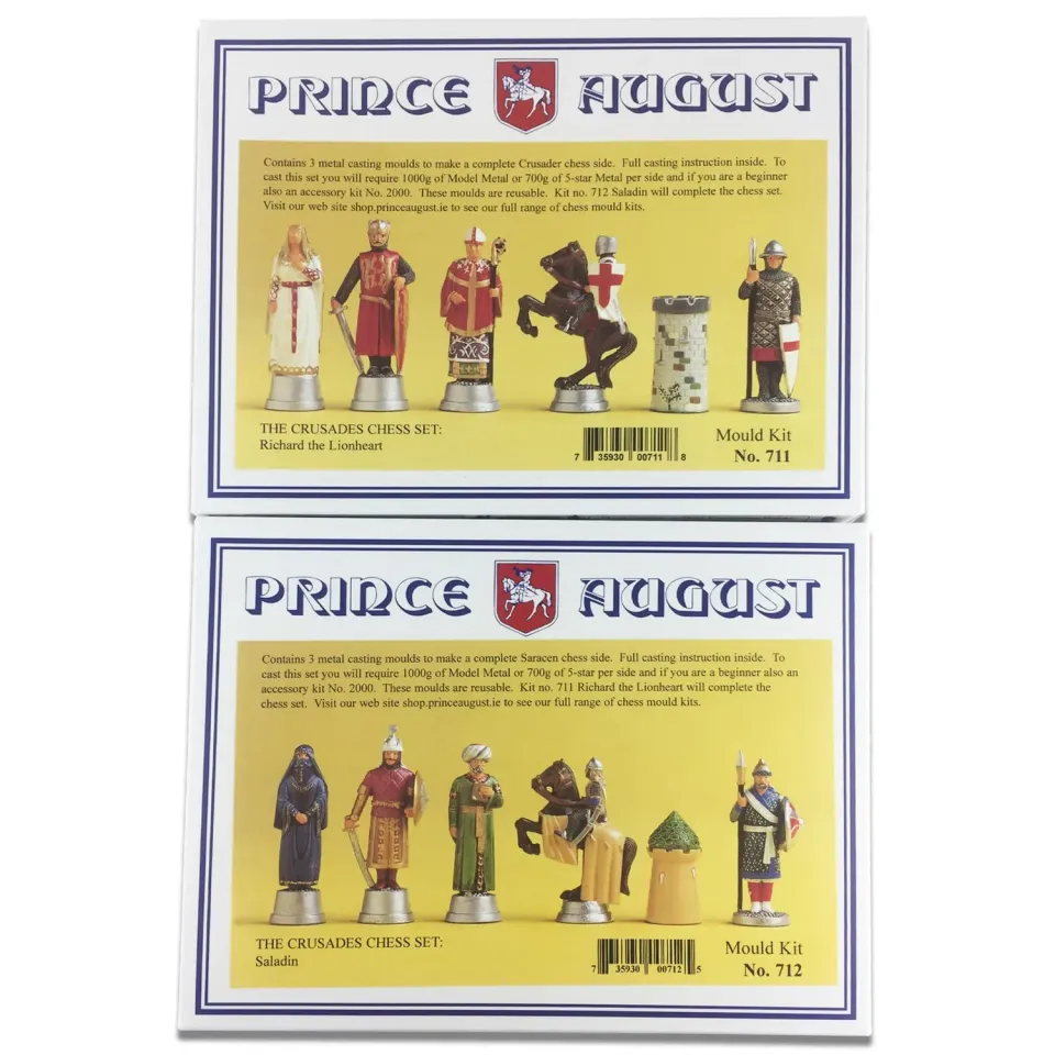 Prince August Crusades Chess Richard Cœur de Lion contre Saladin moules échecs étain