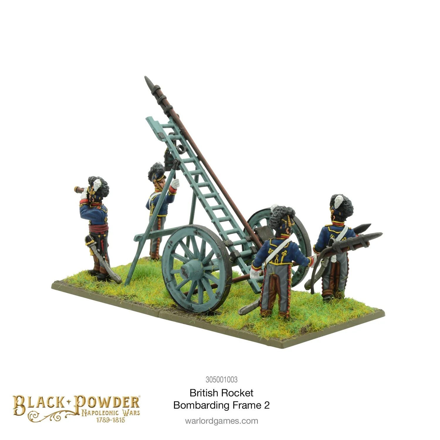 Black Powder Napoleonic British Rocket Bombarding Frame 2 artillerie métal