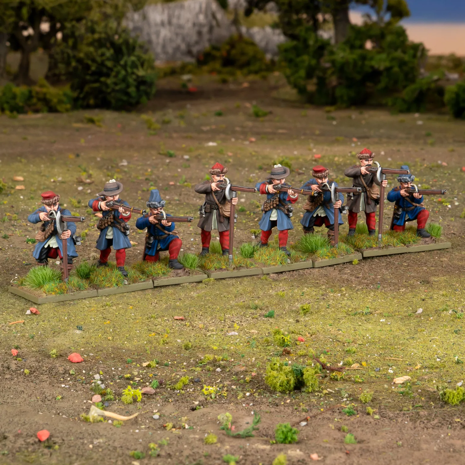 Bolt Action Pike & Shotte Polish-Lithuanian Commonwealth later infantry with muskets firing 28 mm