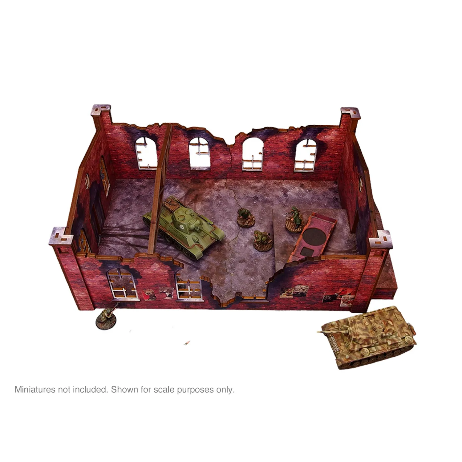 Bolt Action WW2 Ostfront Stalingrad Factory Bundle bâtiment ruiné prépeint