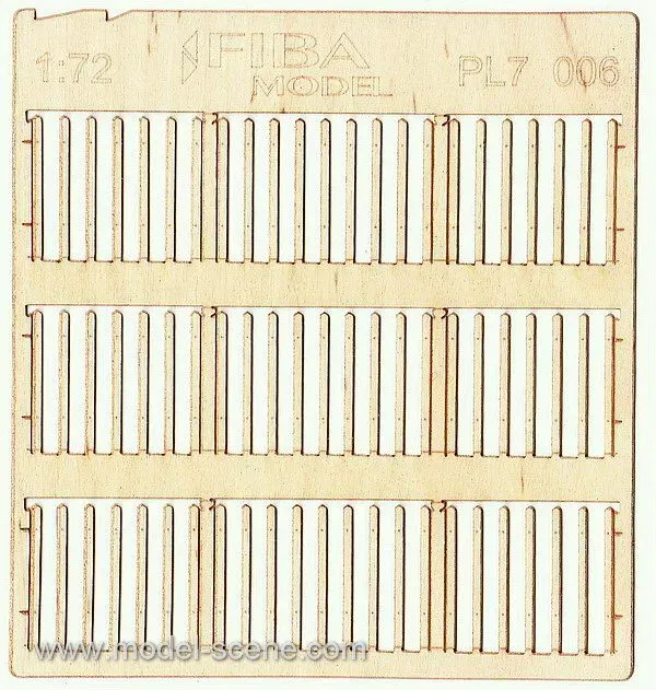 Albion Picket fence – narrow plank clôture miniature 2 pièces