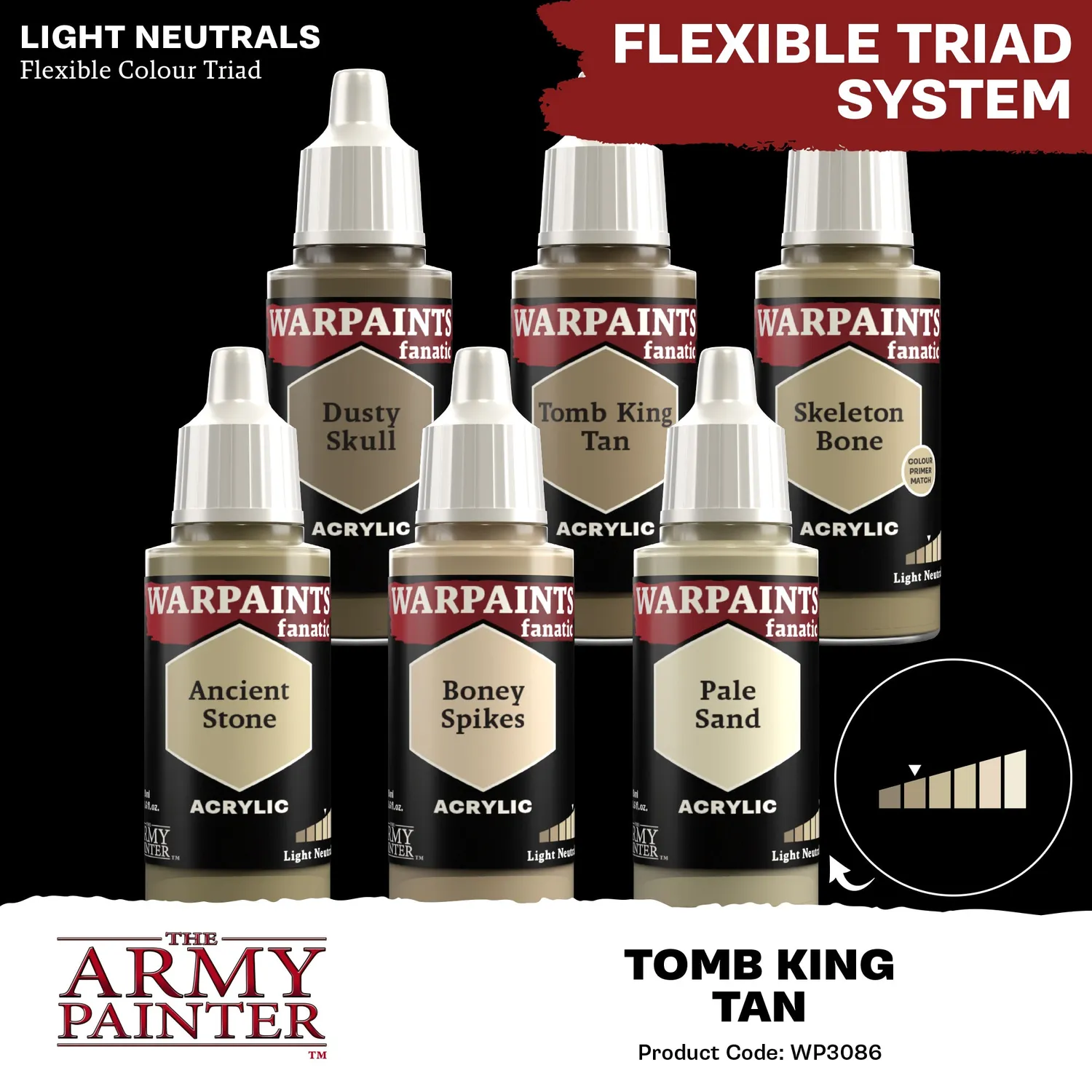 Bolt Action Warpaints Fanatic Tomb King Tan peinture acrylique 18 ml beige