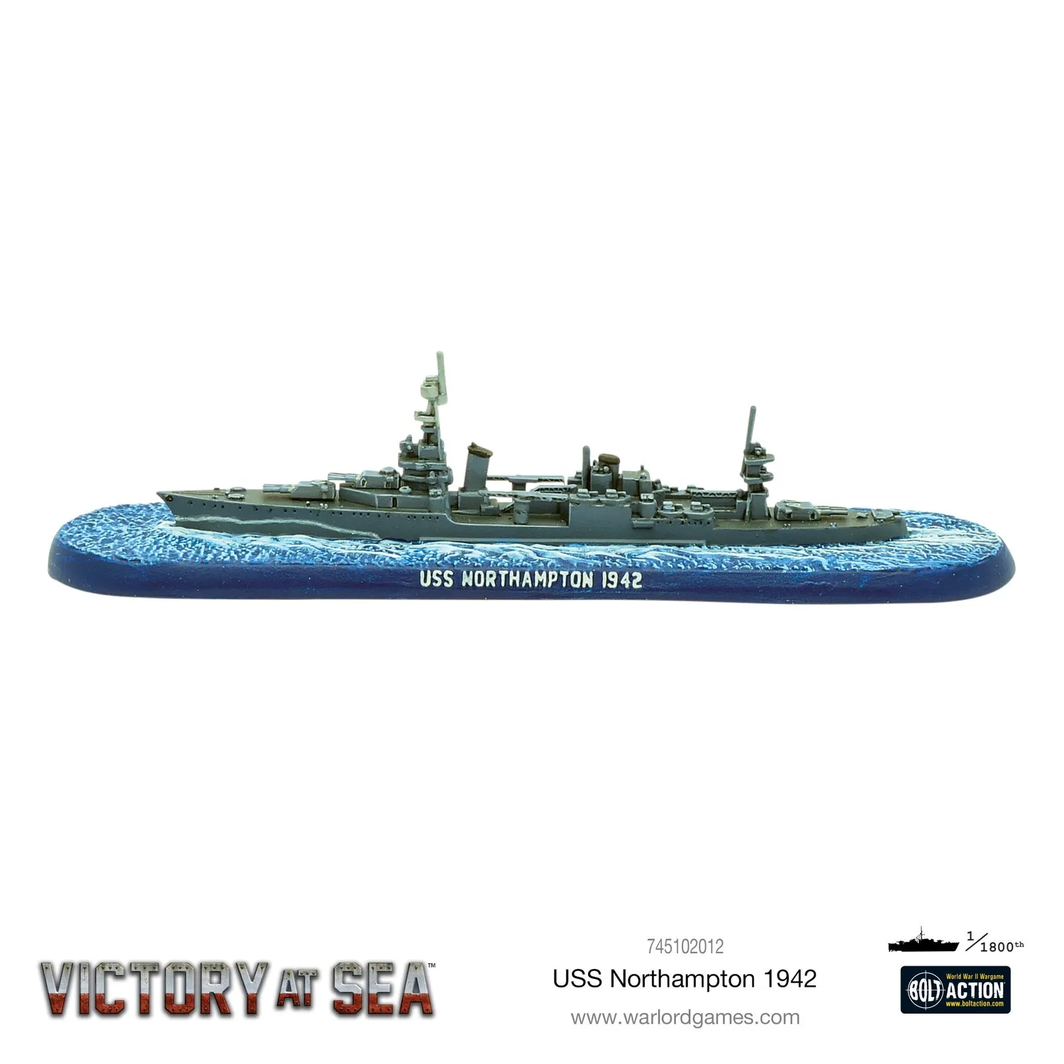 Warlord Games Victory at Sea USS Northampton 1942 croiseur