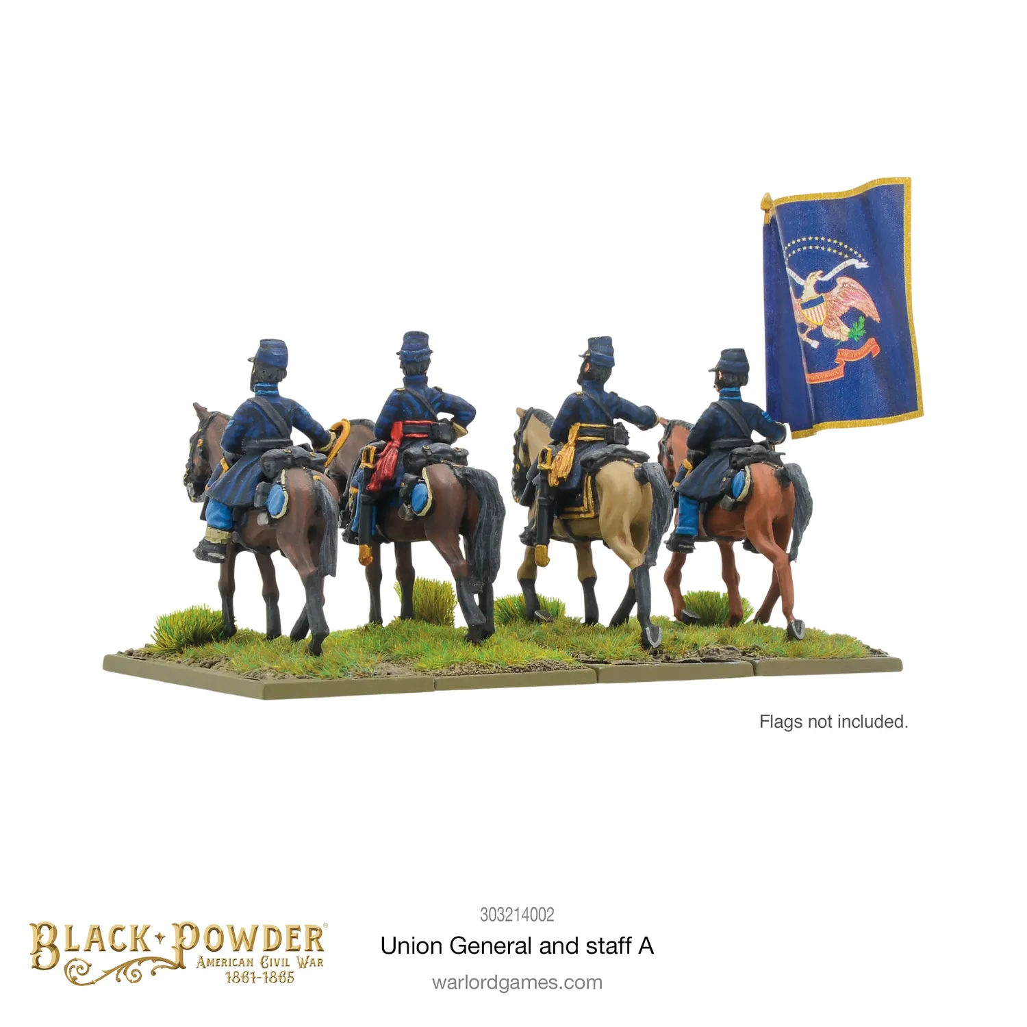 Bolt Action ACW Union General and staff A figurines métal blister