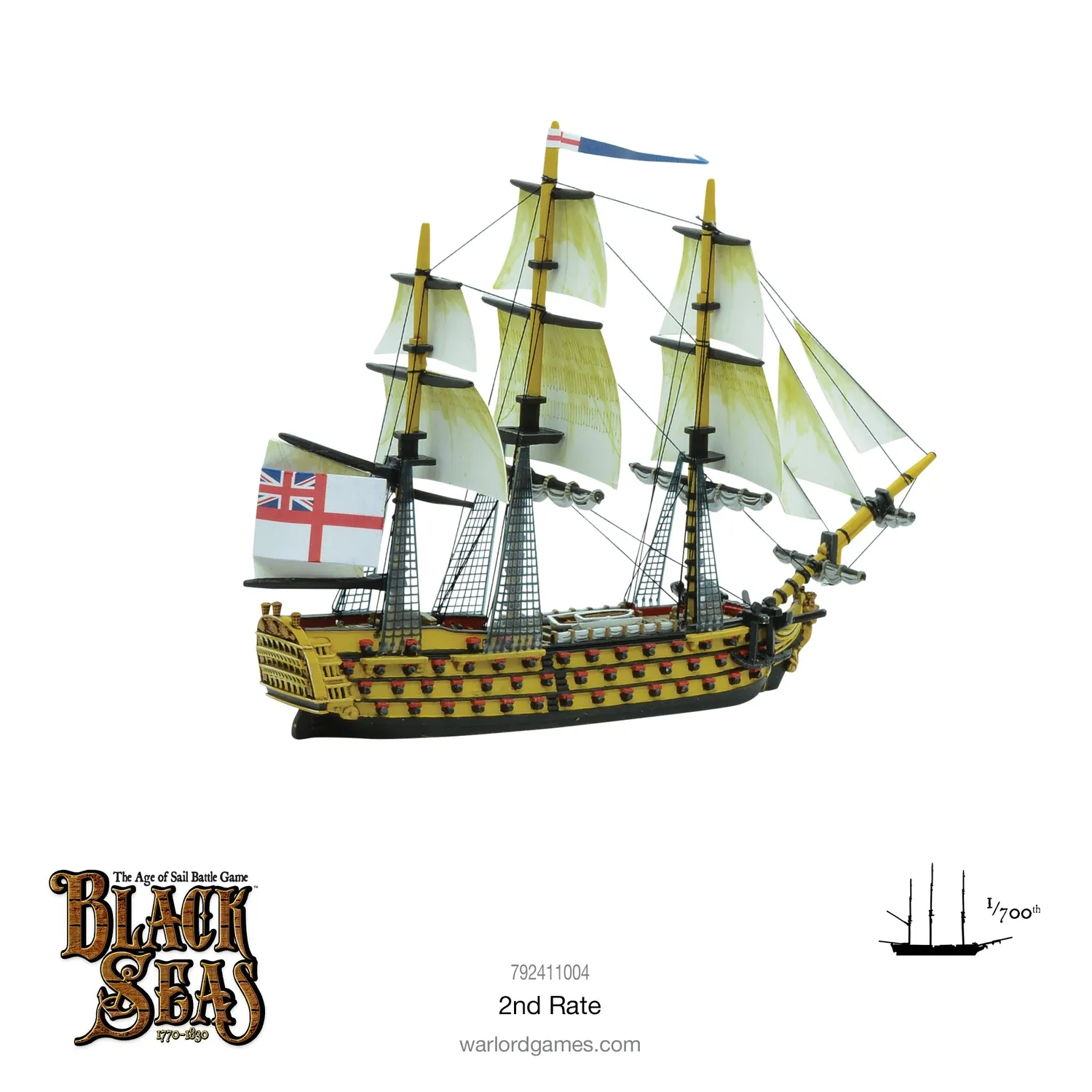 Bolt Action Black Seas 2nd Rate vaisseau résine Royal Navy