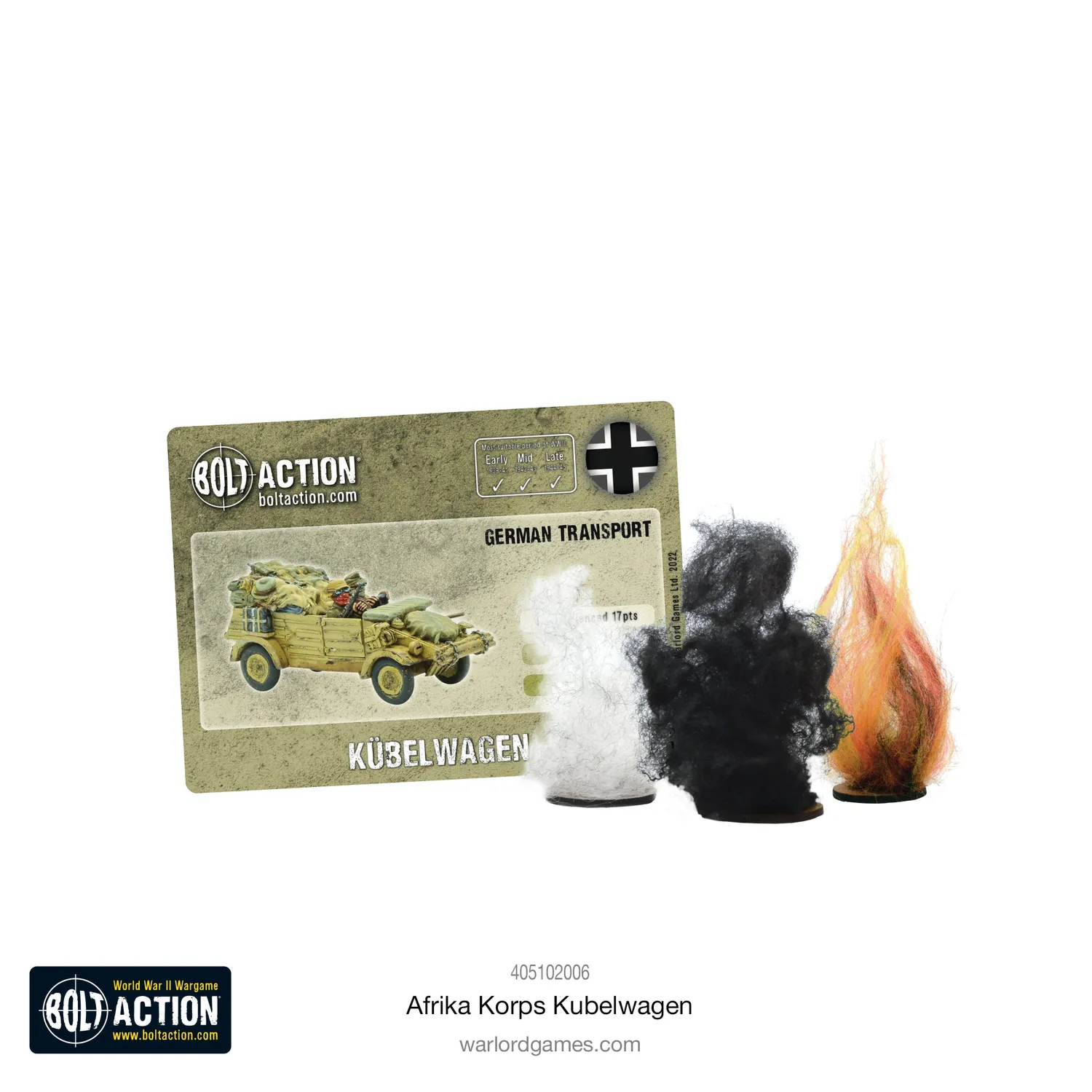 Bolt Action Afrika Korps Kubelwagen véhicule résine métal