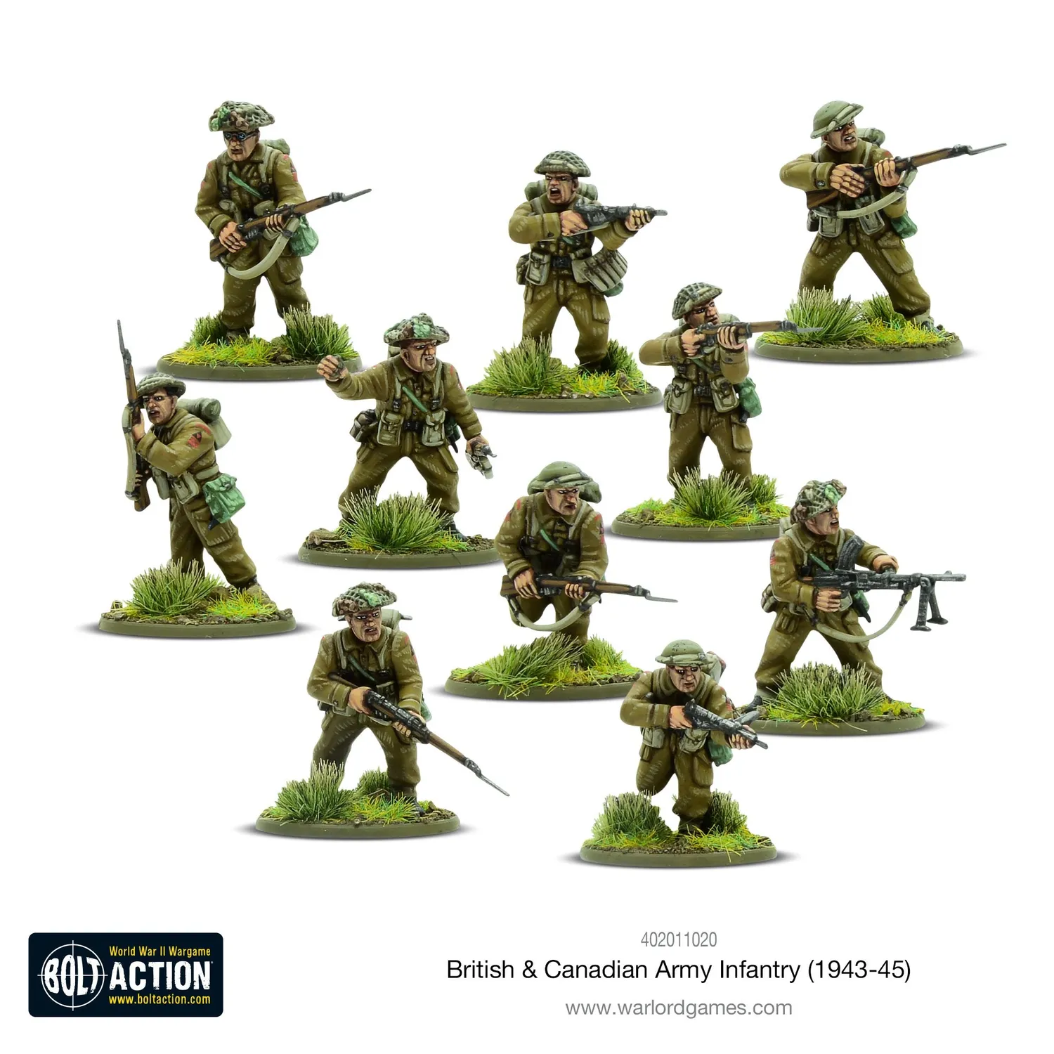 Bolt Action British & Canadian Infantry figurines 1943-45