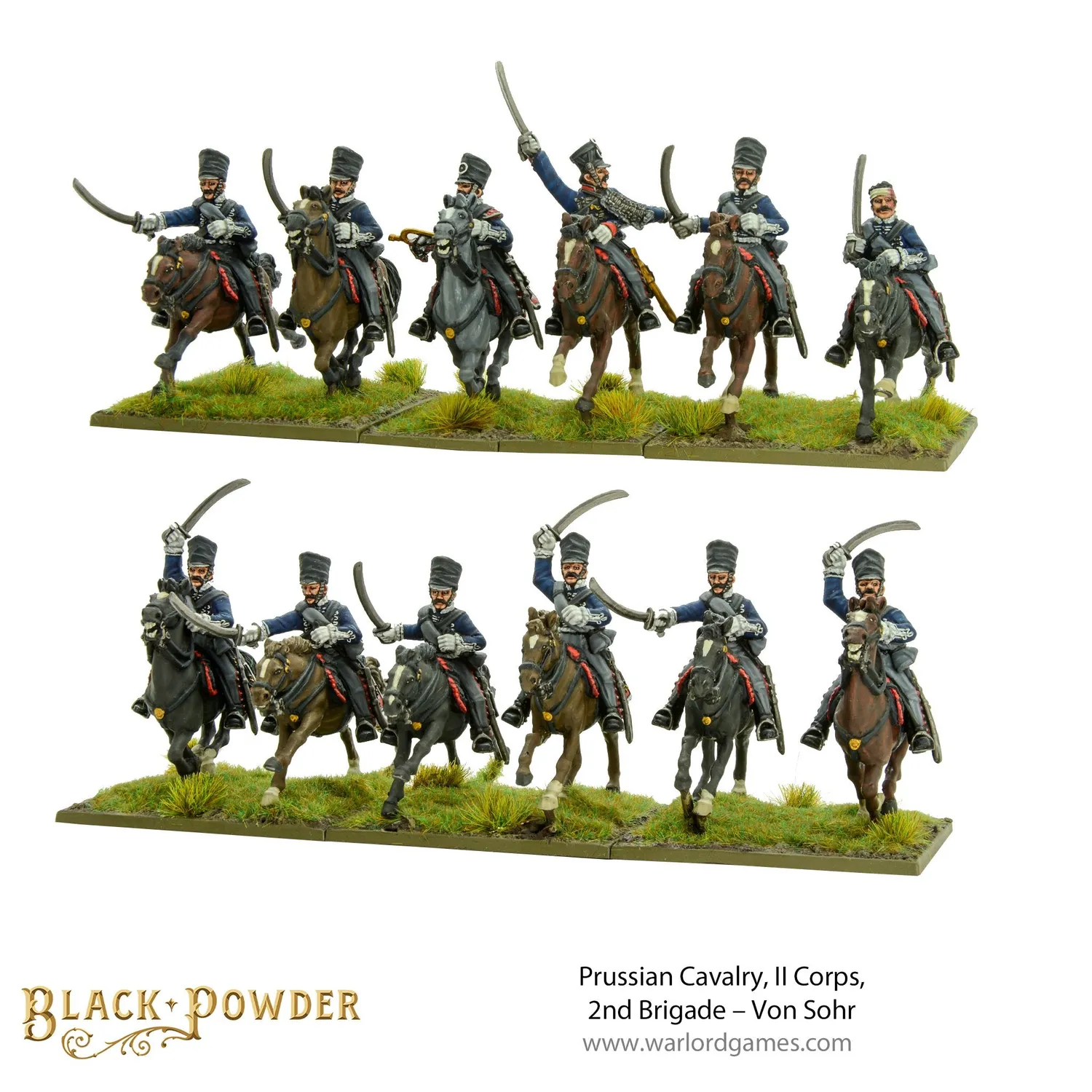 Bolt Action Black Powder Prussian Cavalry Von Sohr figurines résine