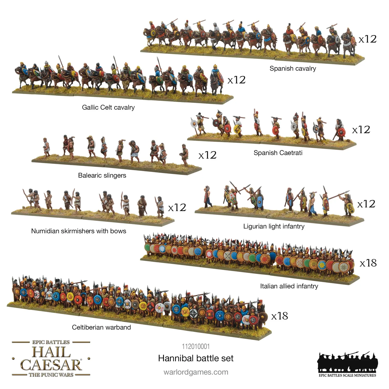 Hail Caesar Epic Battles Hannibal battle-set boîte de bataille armées romaines et carthaginoises