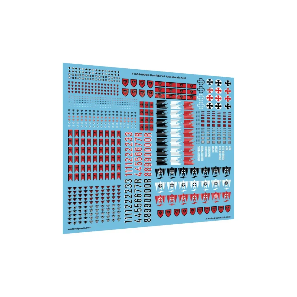 Bolt Action Konflikt 47 planche decals Axis 100x100