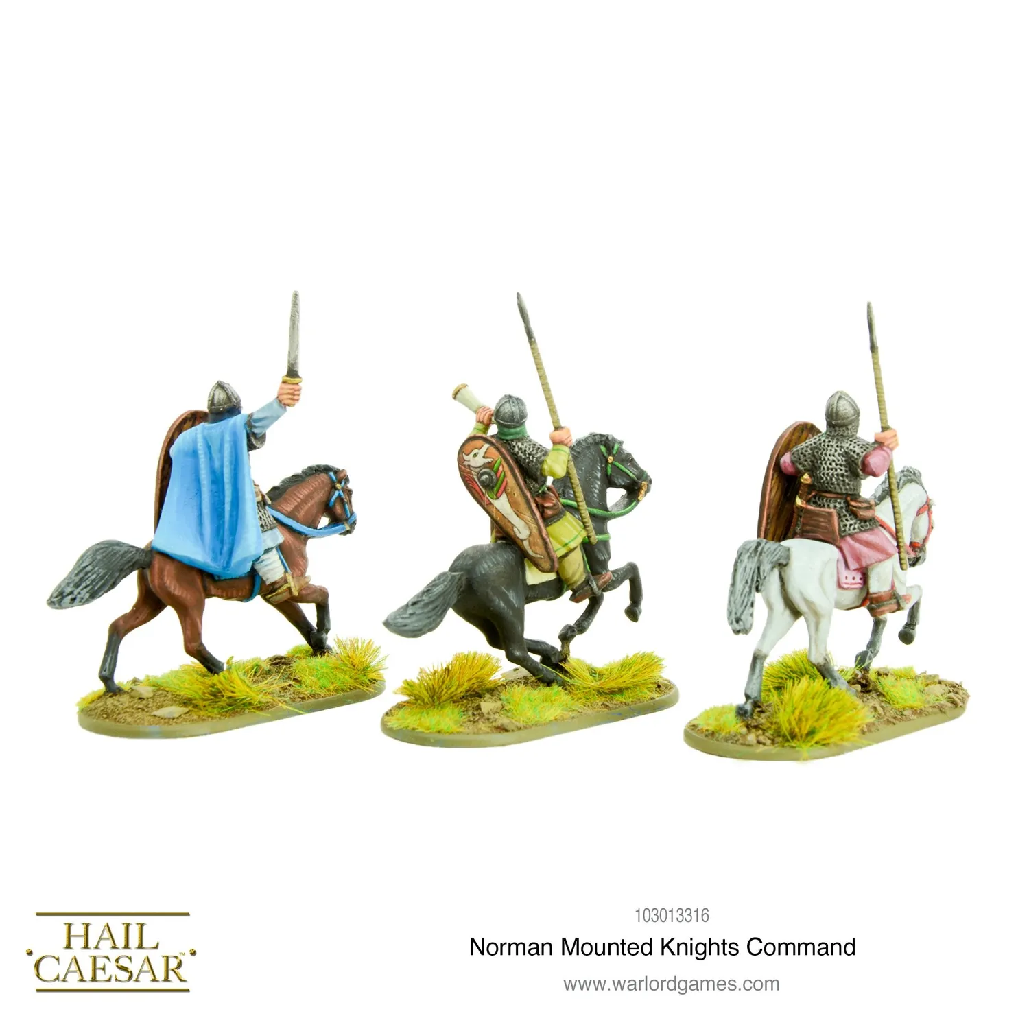 Bolt Action Hail Caesar Norman Mounted Knights Command figurines métal