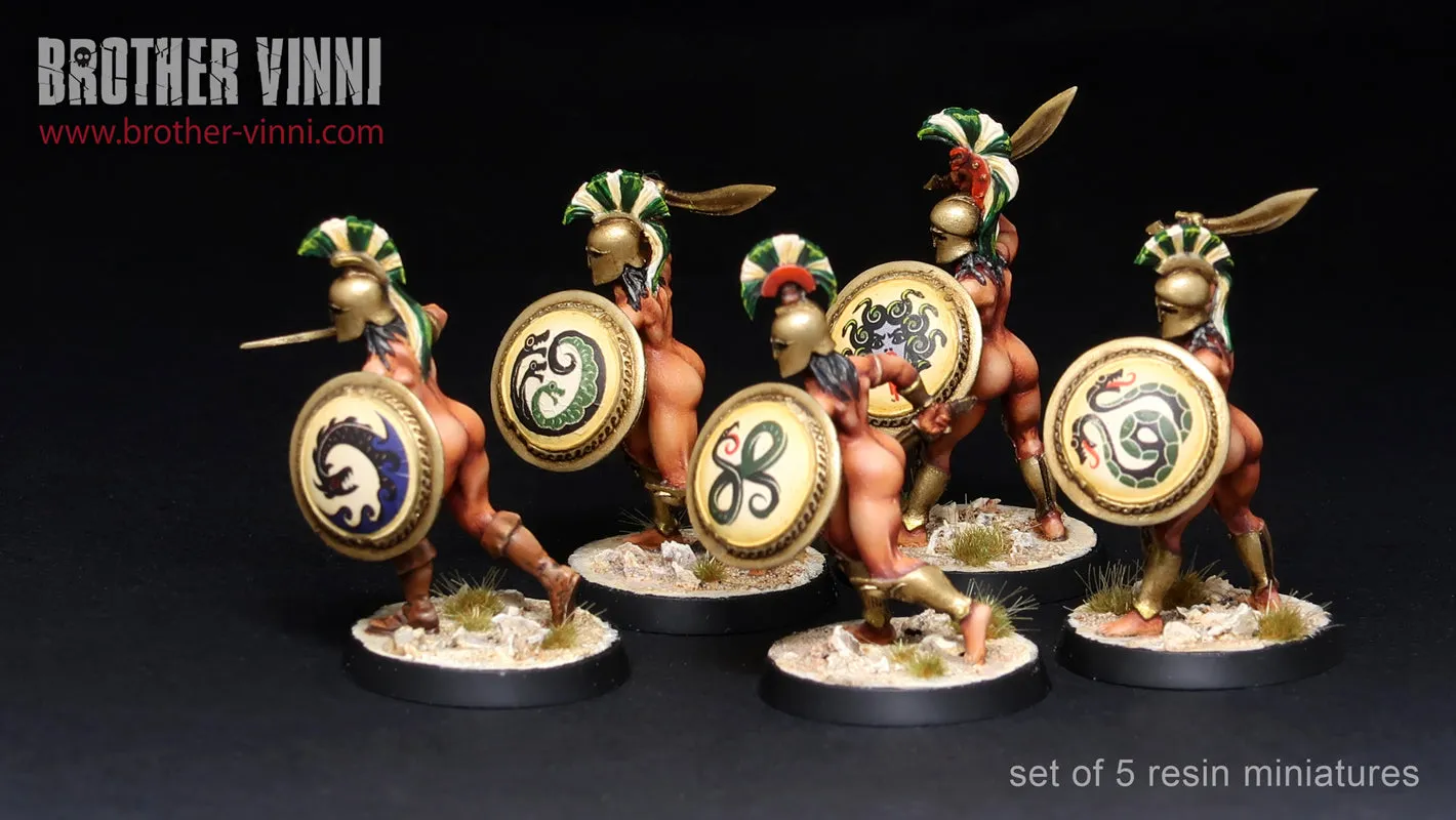 Brother Vinni Female Greek Hoplites figurines 28 mm lot de 5