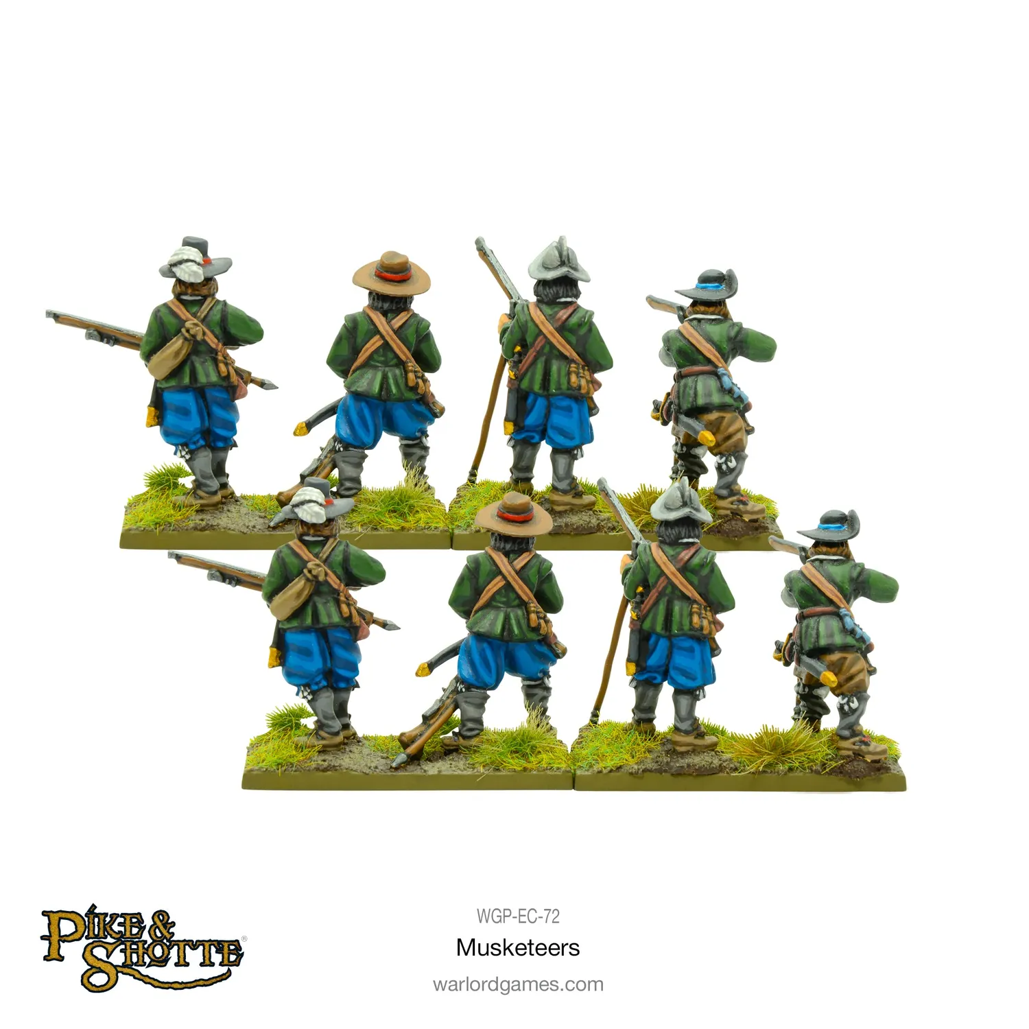 Bolt Action Pike & Shotte Musketeers figurines métal 8 pièces