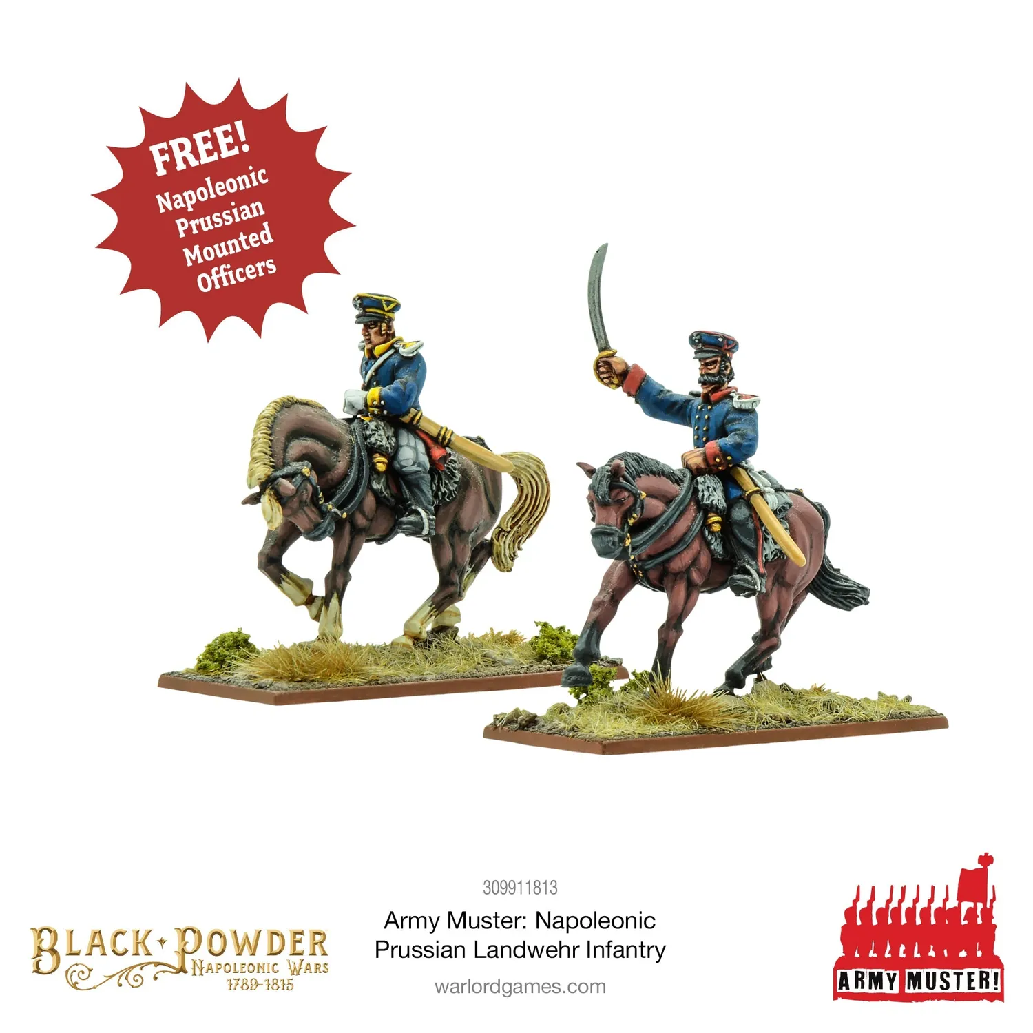 Bolt Action Army Muster Napoleonic Prussian Landwehr figurines