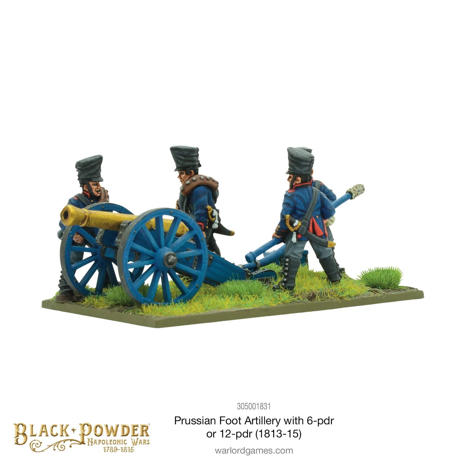 Black Powder Artillerie à pied prussienne napoléonienne 6/12-pdr métal