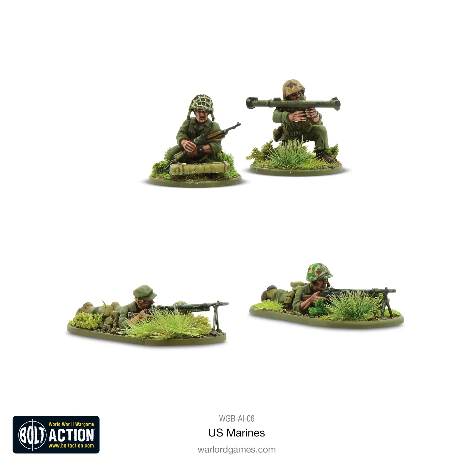 Bolt Action US Marines Platoon boîte de figurines plastique 30 pièces