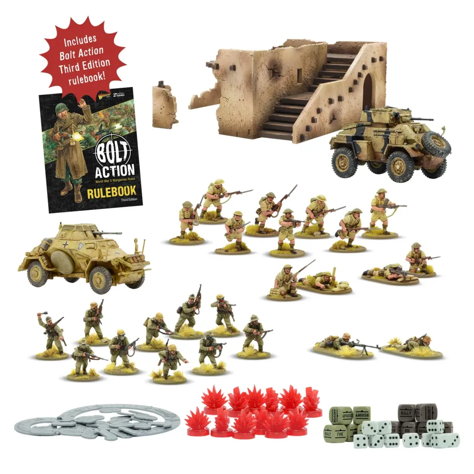 Bolt Action A Gentleman's War Starter Set initiation 3e édition désert