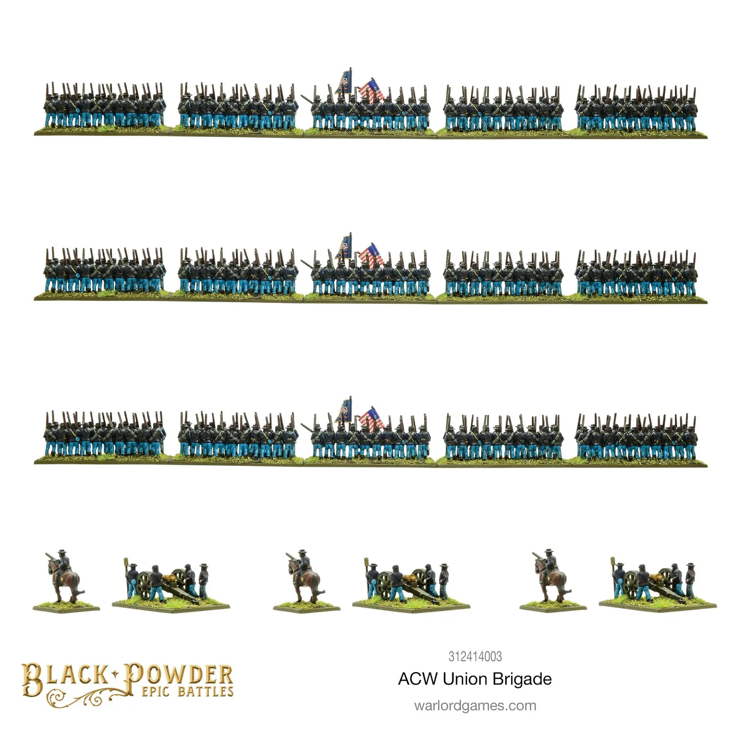 Bolt Action Epic Battles ACW Union Brigade figurines plastique