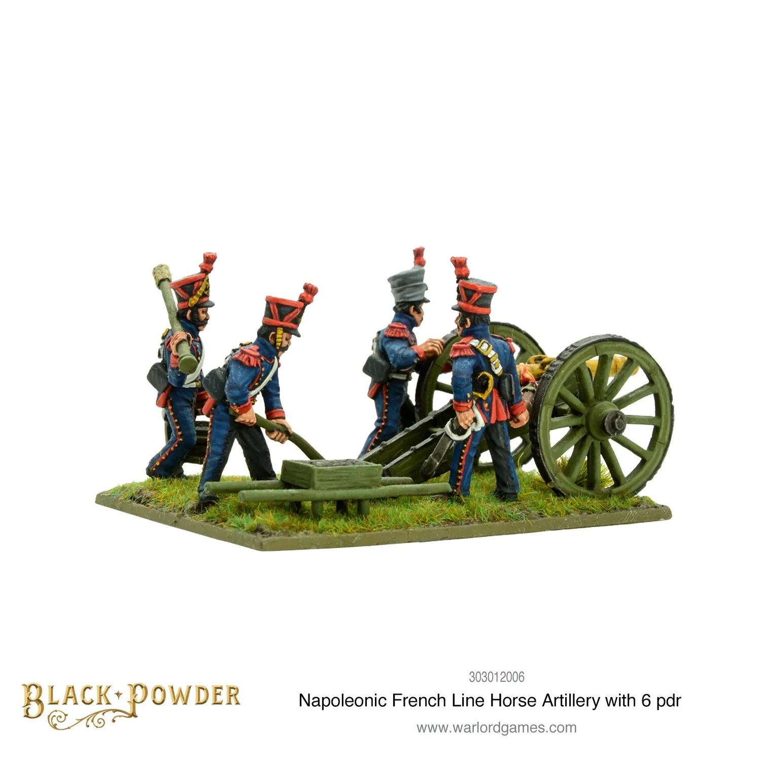 Bolt Action Black Powder Napoleonic French Line Horse Artillery figurines métal