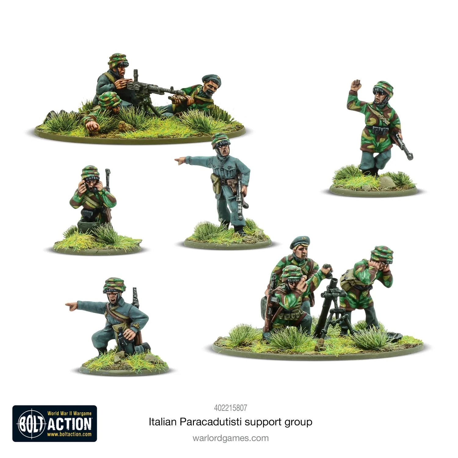 Bolt Action Paracadutisti italiens groupe soutien 10 figurines